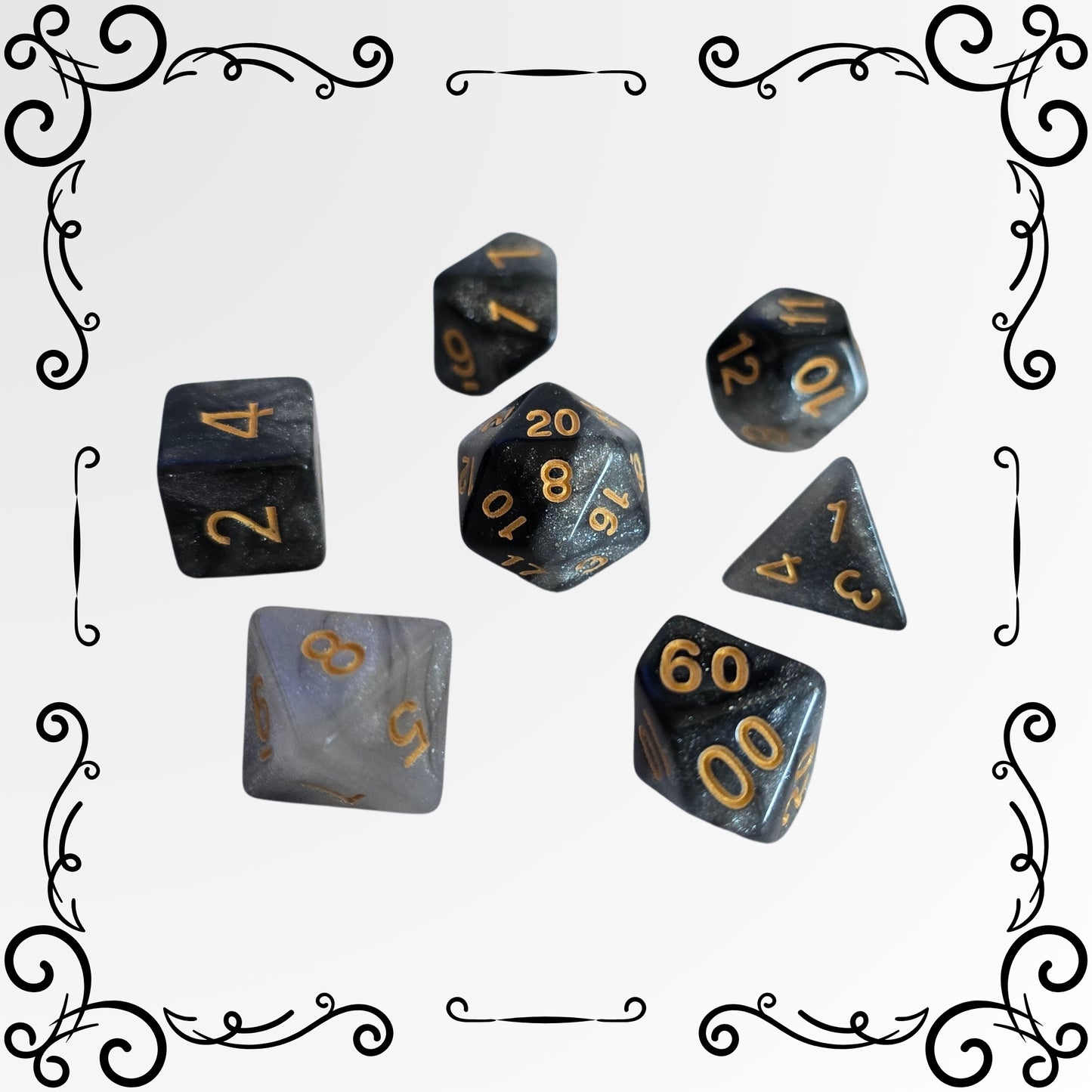 Moonstone Veil FRP Zar Seti – DND, RPG Dice Set
