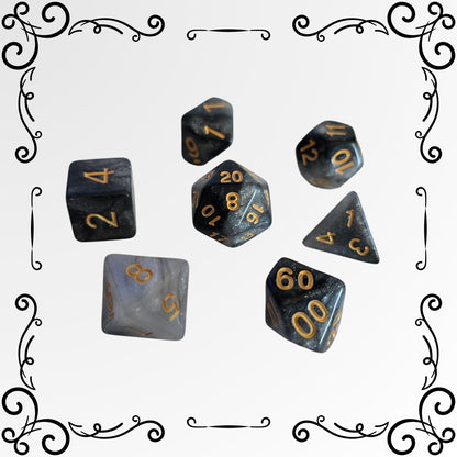 Moonstone Veil FRP Zar Seti – DND, RPG Dice Set