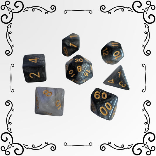 Moonstone Veil FRP Zar Seti – DND, RPG Dice Set