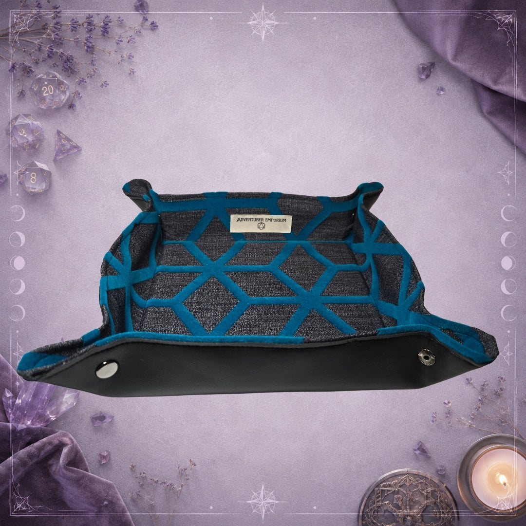 Dice Tray – Mavi Geometrik
