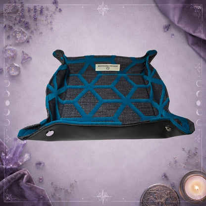 Dice Tray – Mavi Geometrik