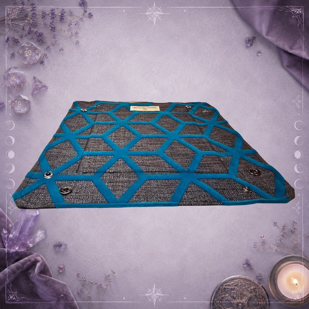 Dice Tray – Mavi Geometrik