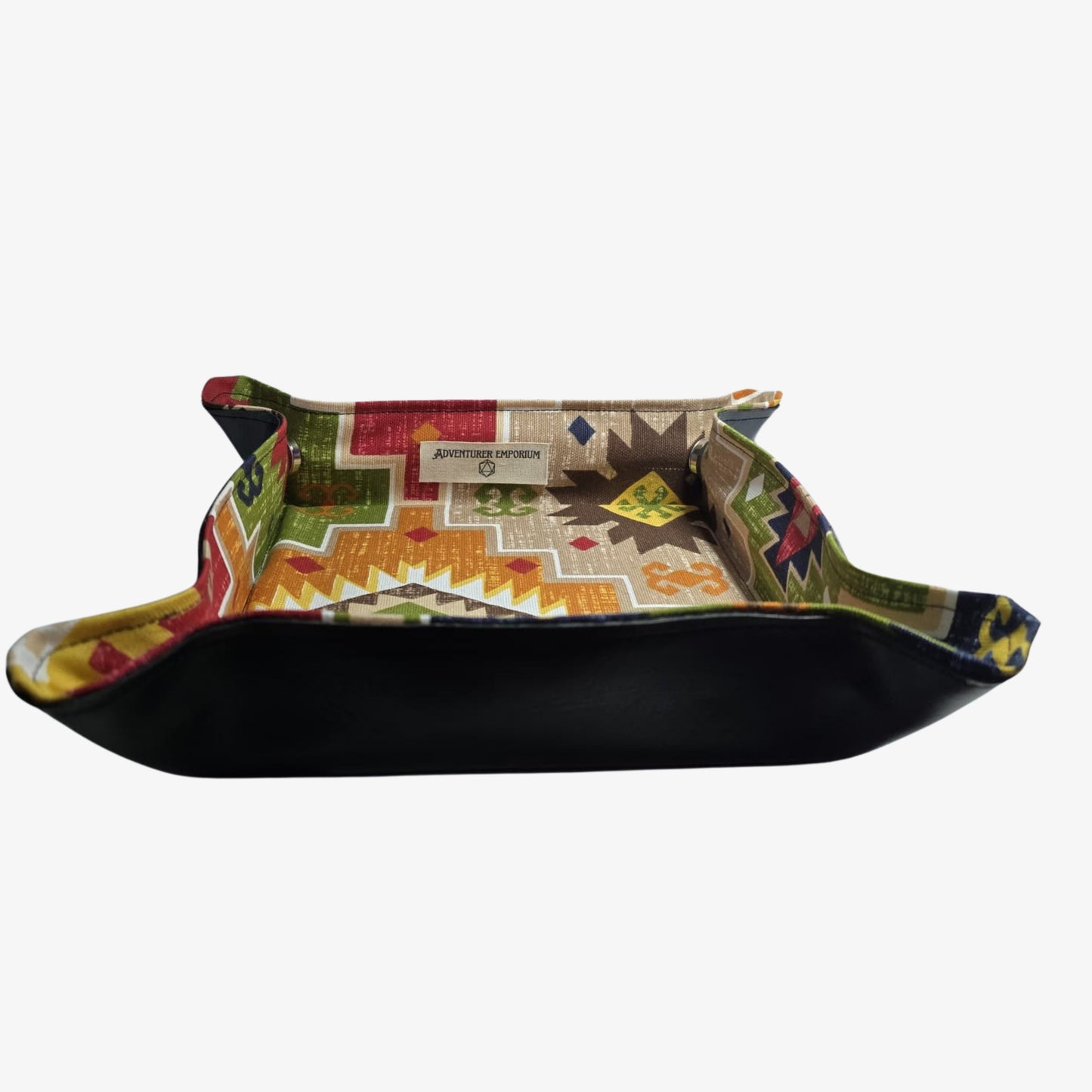 Etnik Desenli El Yapımı Dice Tray – Zarlarınız İçin Asil Bir Arena