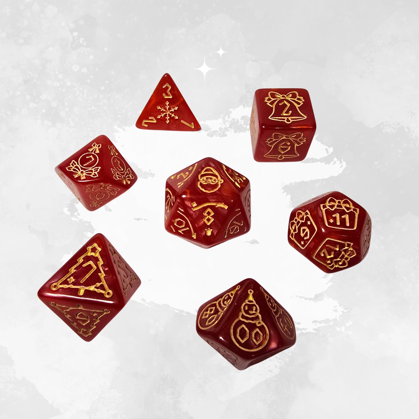 Merry Christmas Frp Zar Seti – DND, RPG Dice Set