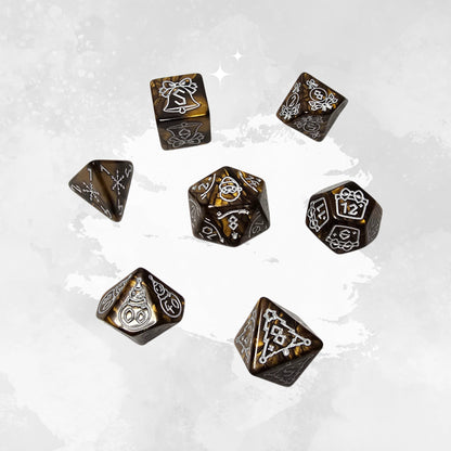 Gilded Winter Frp Zar Seti - DND, RPG Dice Set