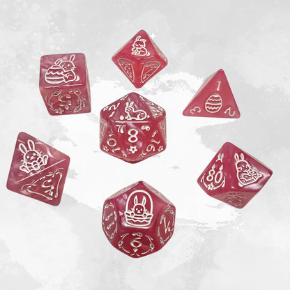 Cotton Candy Bunny Zar Seti – DND, RPG Dice Set