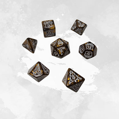 Gilded Winter Frp Zar Seti - DND, RPG Dice Set