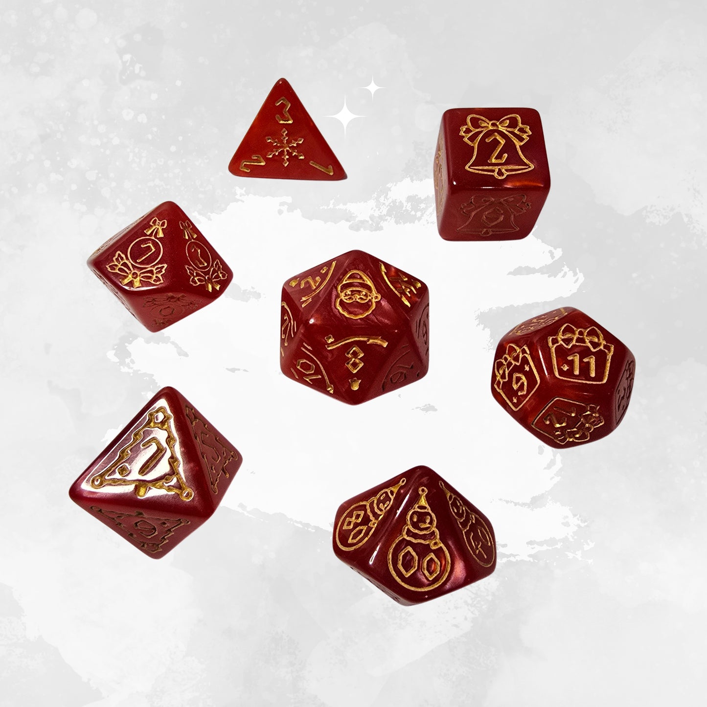 Merry Christmas Frp Zar Seti – DND, RPG Dice Set