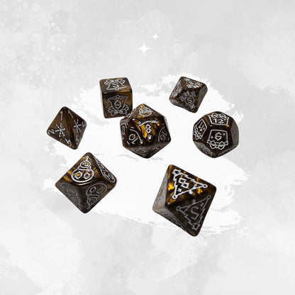Gilded Winter Frp Zar Seti - DND, RPG Dice Set