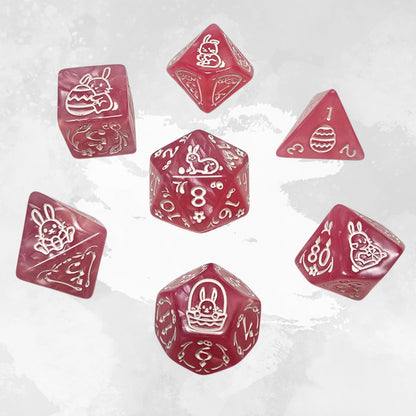 Cotton Candy Bunny Zar Seti – DND, RPG Dice Set