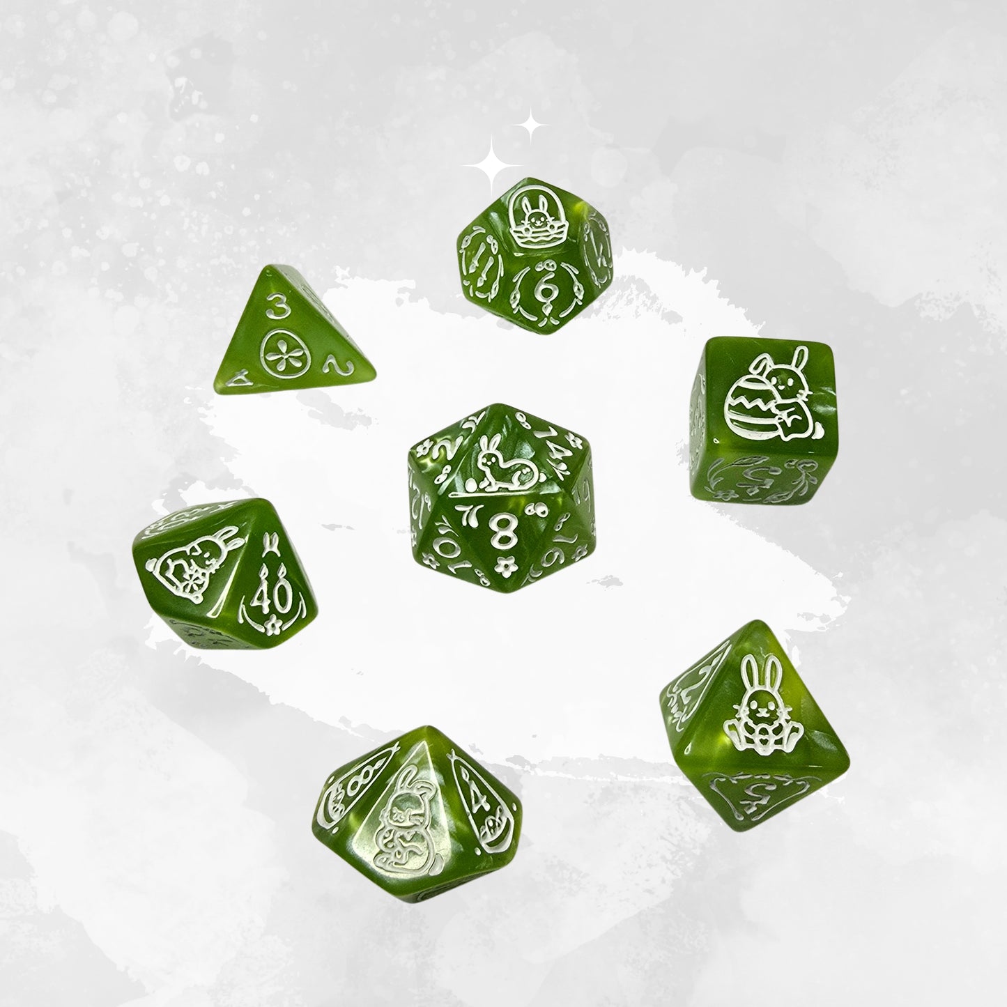 Meadow Bunny Frp Zar Seti - DND, RPG Dice Set