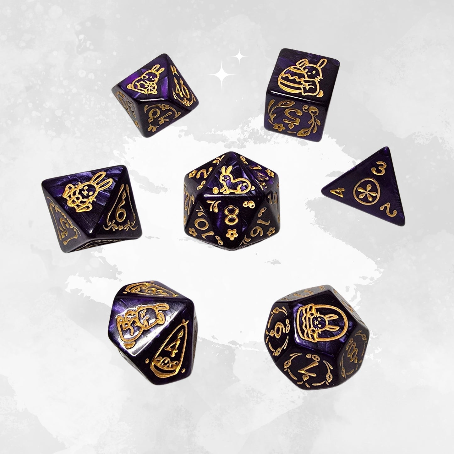 Twilight Hare Frp Zar Seti - DND, RPG Dice Set