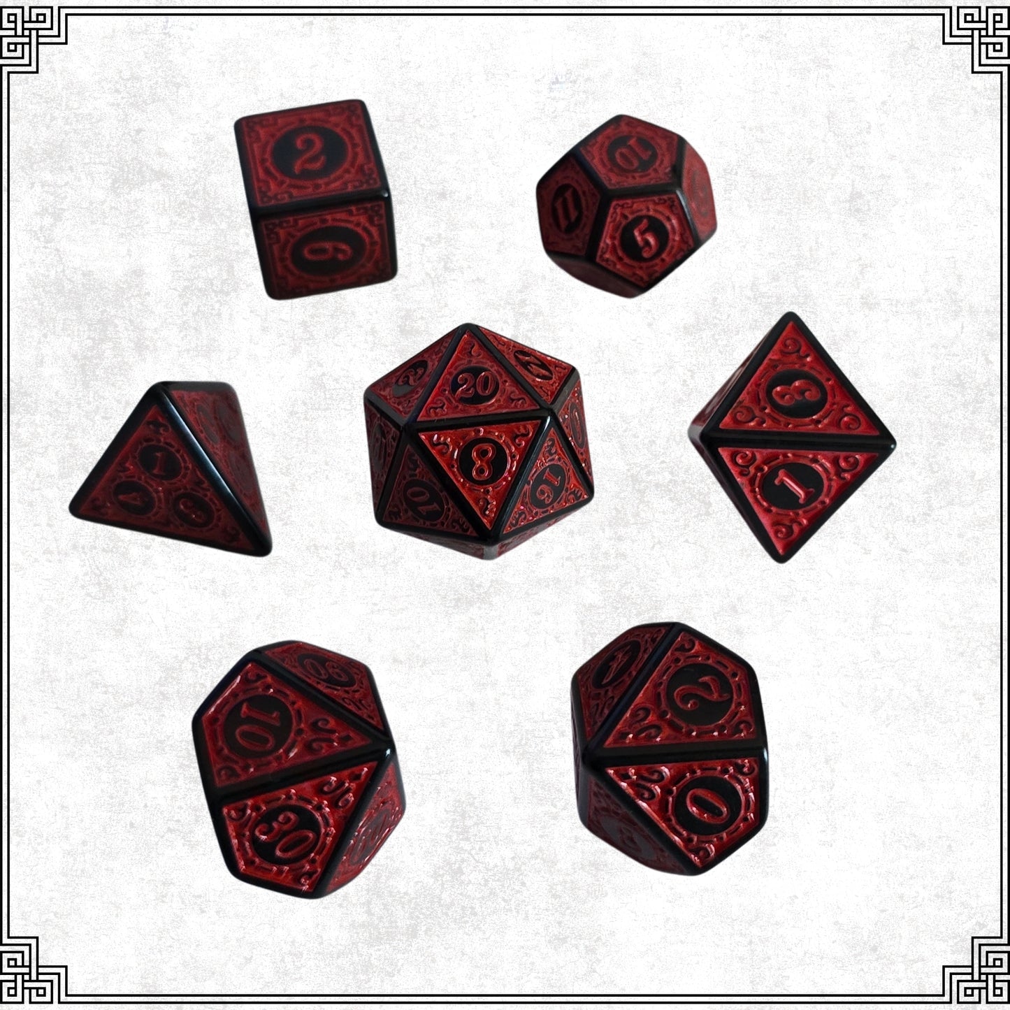 Kanlı Rünler Zar Seti - DND, RPG ve FRP Masaüstü Oyun Zarları