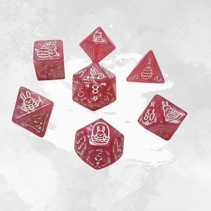 Cotton Candy Bunny Zar Seti – DND, RPG Dice Set