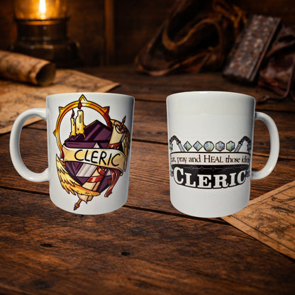 FRP Cleric Kupa – DND Temalı Seramik Kupa