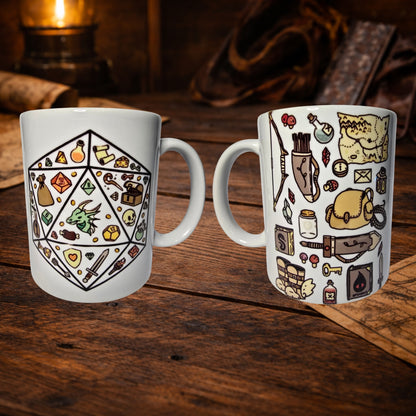 FRP Maceracı Kupa – D20 RPG Temalı Seramik Kupa