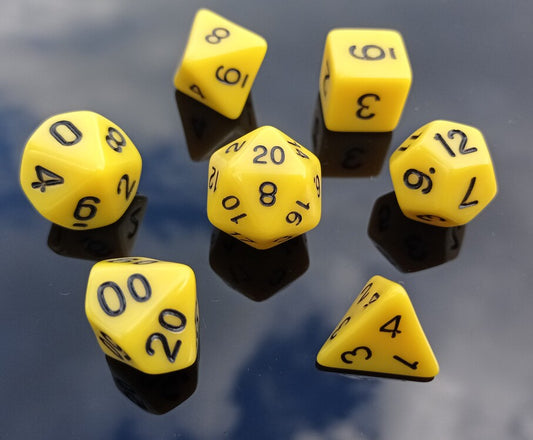 Klasik Sarı Zar Seti DnD FRP RPG Zar Seti