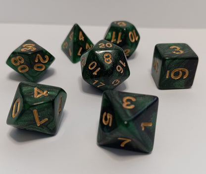 Zümrüt Zar Seti - DND, RPG ve FRP Masaüstü Oyun Zarları