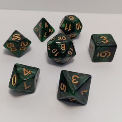 Zümrüt Zar Seti - DND, RPG ve FRP Masaüstü Oyun Zarları