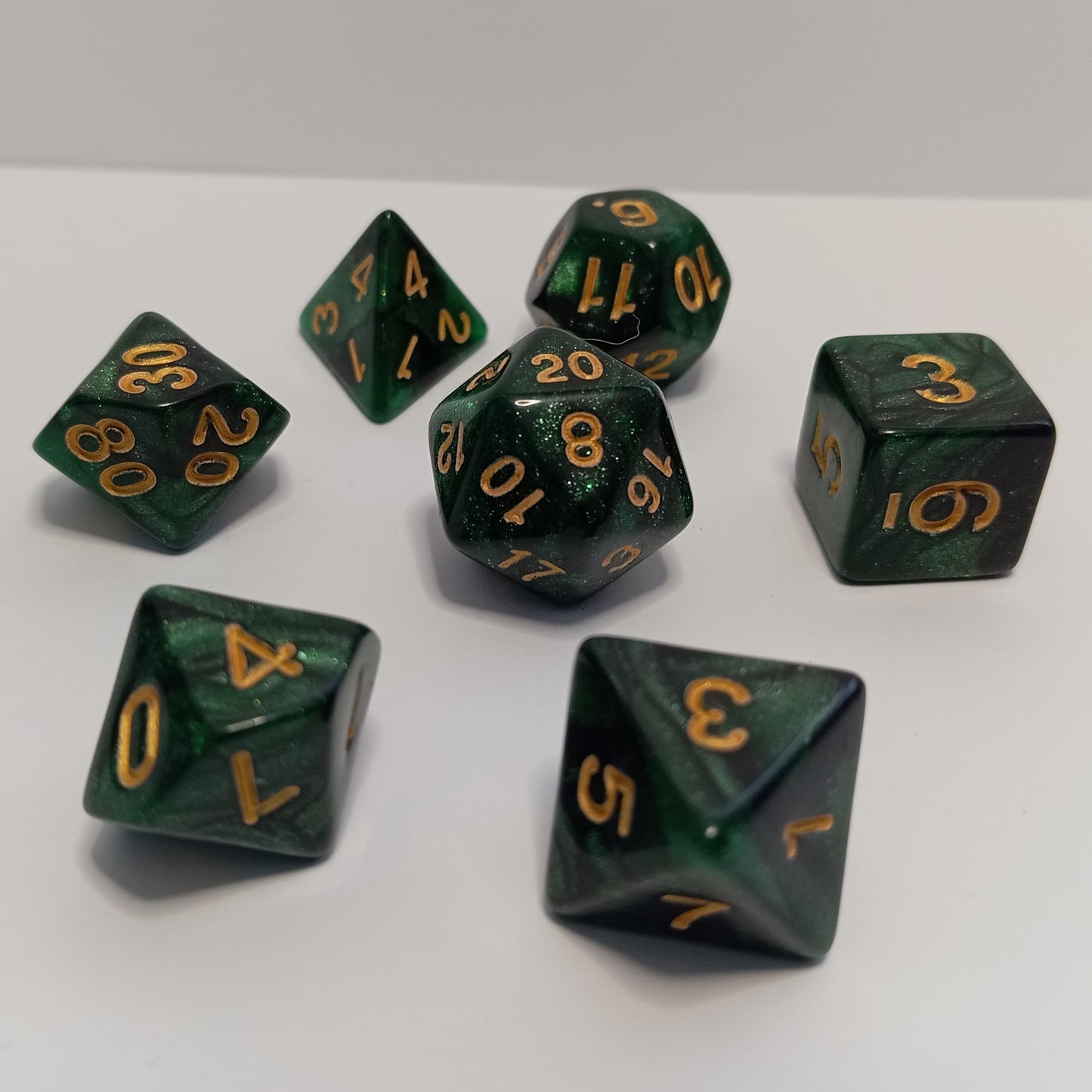 Zümrüt Zar Seti - DND, RPG ve FRP Masaüstü Oyun Zarları