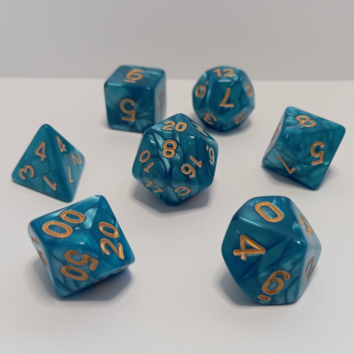 Okyanus Parıltısı  Zar Seti - DND, RPG ve FRP Masaüstü Oyun Zarları