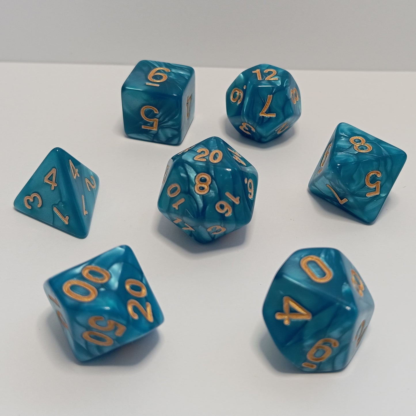 Okyanus Parıltısı  Zar Seti - DND, RPG ve FRP Masaüstü Oyun Zarları
