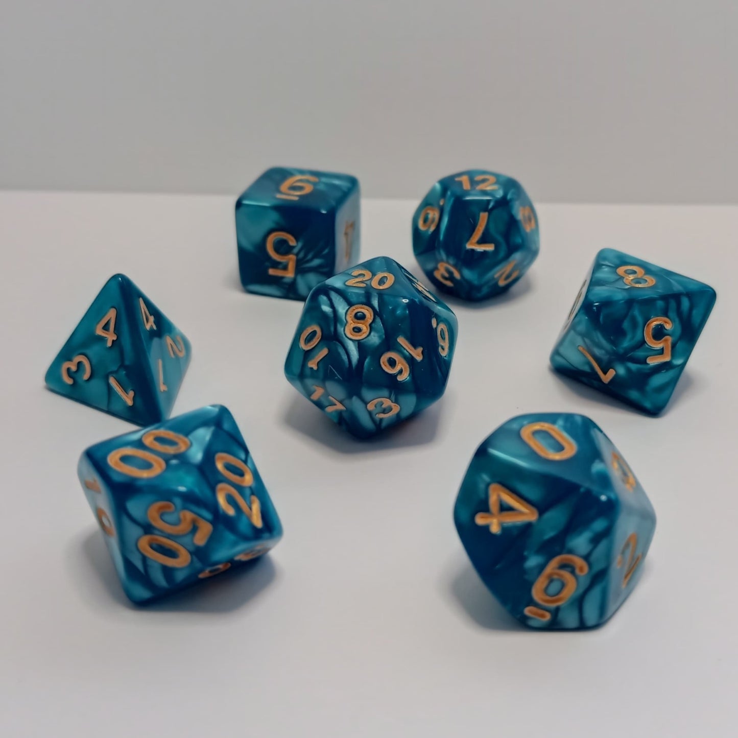 Okyanus Parıltısı  Zar Seti - DND, RPG ve FRP Masaüstü Oyun Zarları
