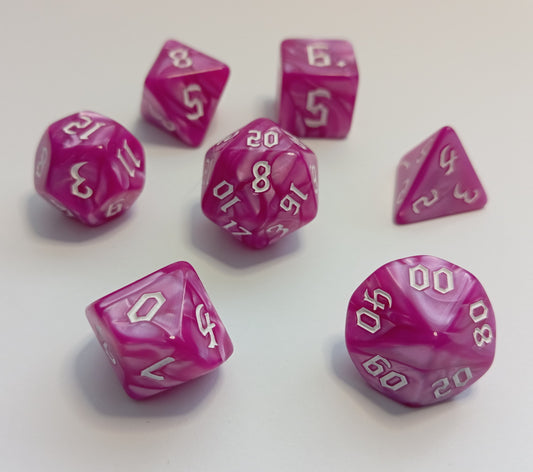 Mor İnci Zar Seti - DND, RPG ve FRP Masaüstü Oyun Zarları