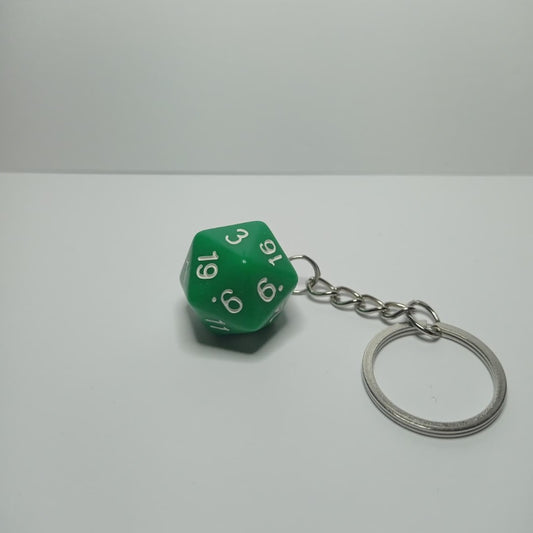 Yeşil D20 Zar Anahtarlık