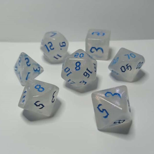 Glacial Glow Zar Seti - DND, RPG ve Masaüstü Oyun Zarları