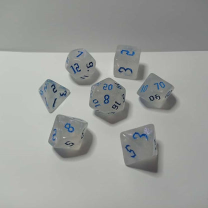 Glacial Glow Zar Seti - DND, RPG ve Masaüstü Oyun Zarları
