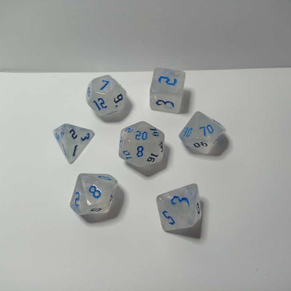 Glacial Glow Zar Seti - DND, RPG ve Masaüstü Oyun Zarları