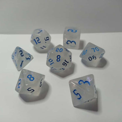 Glacial Glow Zar Seti - DND, RPG ve Masaüstü Oyun Zarları