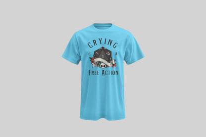 Crying is a Free Action Mavi Tshirt