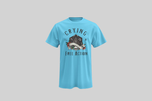 Crying is a Free Action Mavi Tshirt