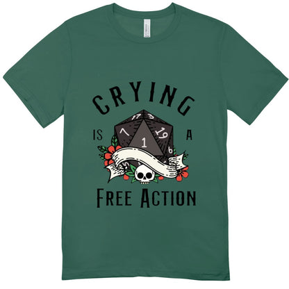 Crying is s Free Action Yeşil Tshirt