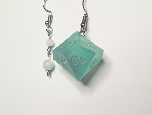 Su Yeşili D10 ve Aquamarin & Yeşil Larimar Taşlı Küpe