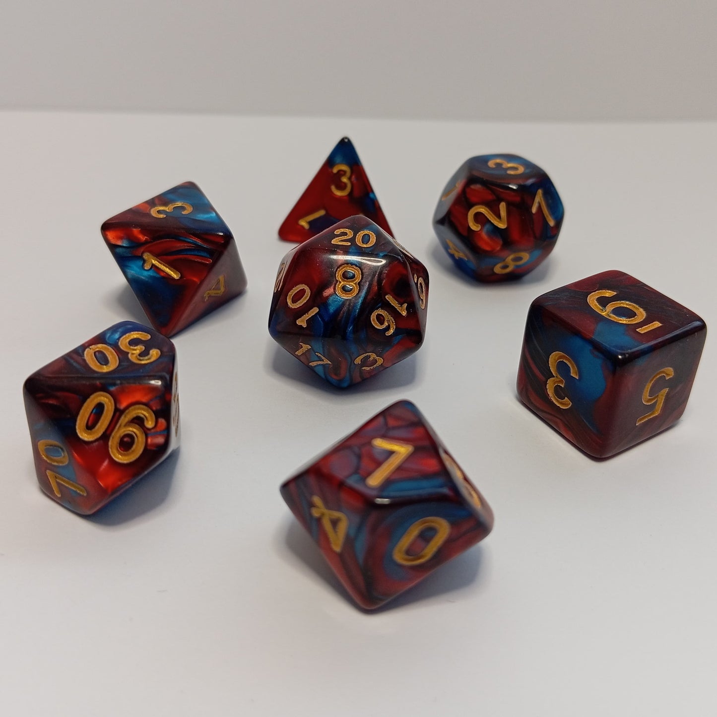 Alev ve Buz Zar Seti - DND, RPG ve FRP Masaüstü Oyun Zarları
