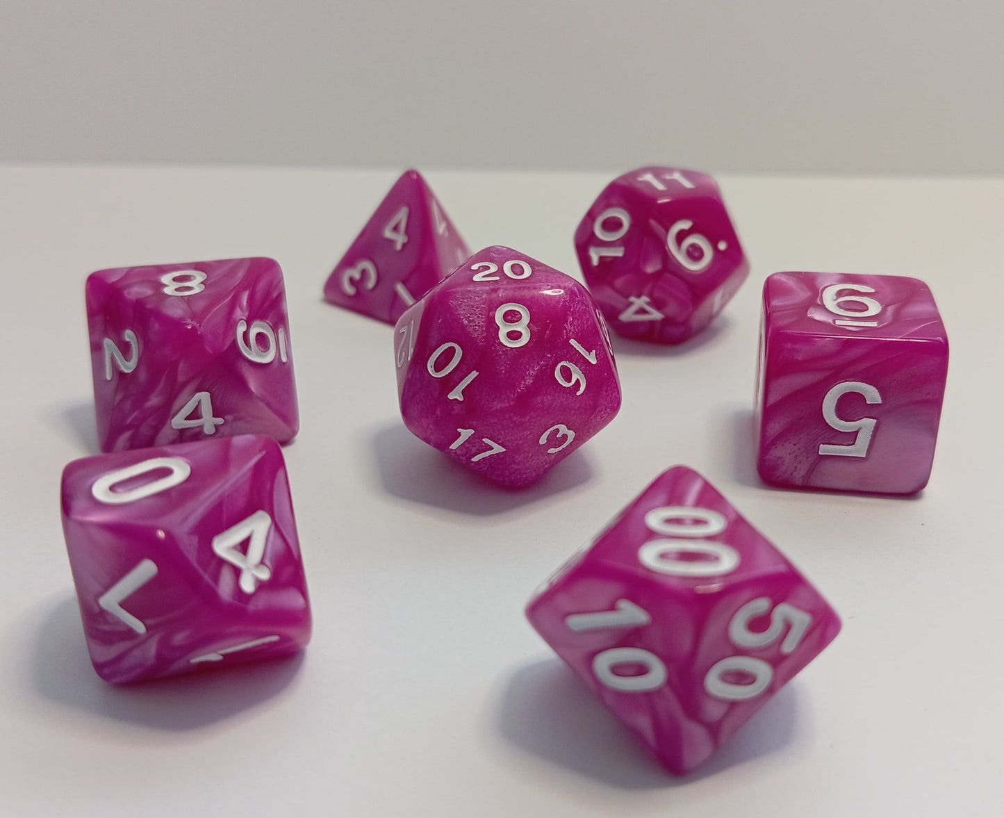 Büyülü Orkide Zar Seti - DND, RPG ve FRP Masaüstü Oyun Zarları