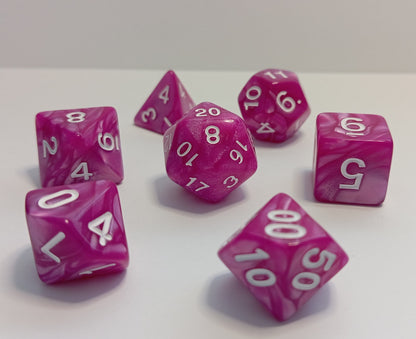 Büyülü Orkide Zar Seti - DND, RPG ve FRP Masaüstü Oyun Zarları