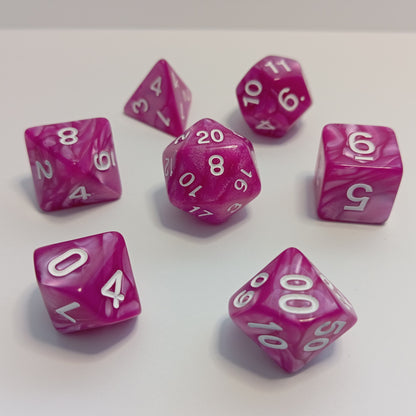 Büyülü Orkide Zar Seti - DND, RPG ve FRP Masaüstü Oyun Zarları