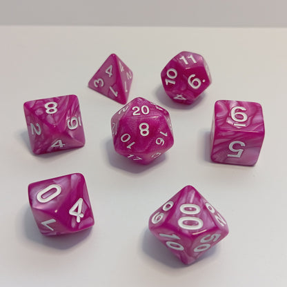 Büyülü Orkide Zar Seti - DND, RPG ve FRP Masaüstü Oyun Zarları