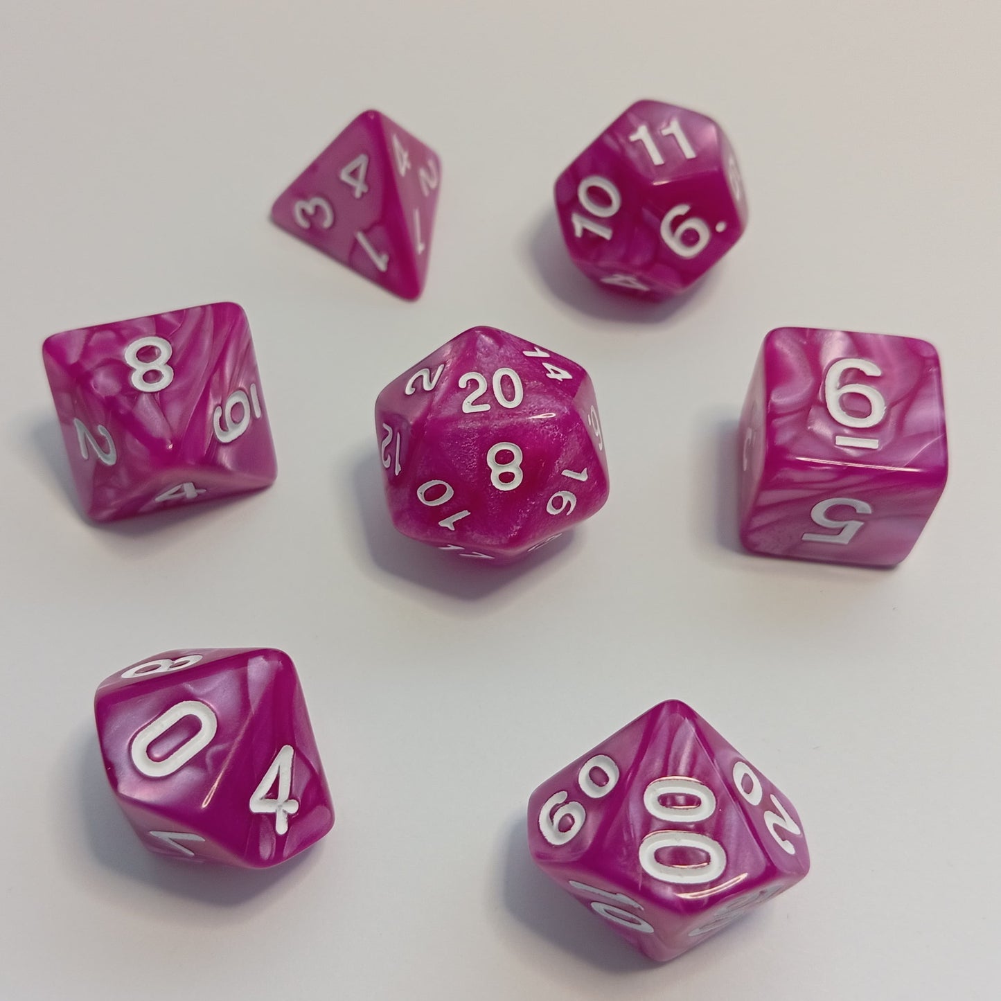 Büyülü Orkide Zar Seti - DND, RPG ve FRP Masaüstü Oyun Zarları
