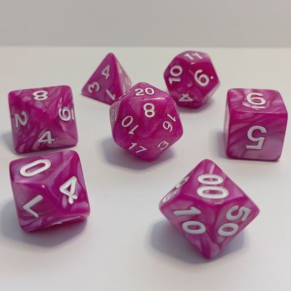 Büyülü Orkide Zar Seti - DND, RPG ve FRP Masaüstü Oyun Zarları