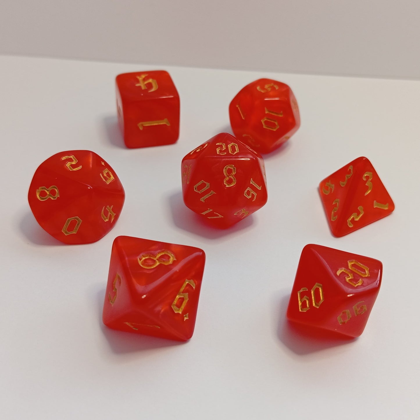 Runik Alev Zar Seti - DND, RPG ve FRP Masaüstü Oyun Zarları