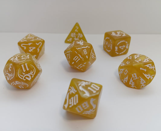 Ejderhanın Işıltısı Zar Seti - DND, RPG ve FRP Masaüstü Oyun Zarları