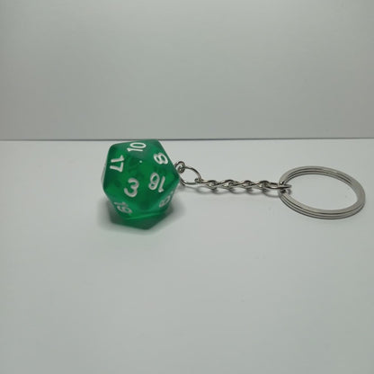Yeşil D20 Zar Anahtarlık