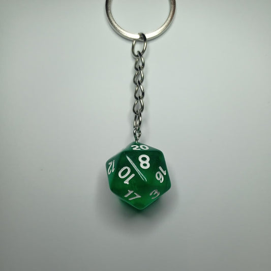 Yeşil D20 Zar Anahtarlık
