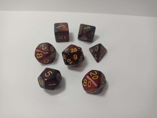 Blood Obsidian Zar Seti - DND, RPG ve Masaüstü Oyun Zarları