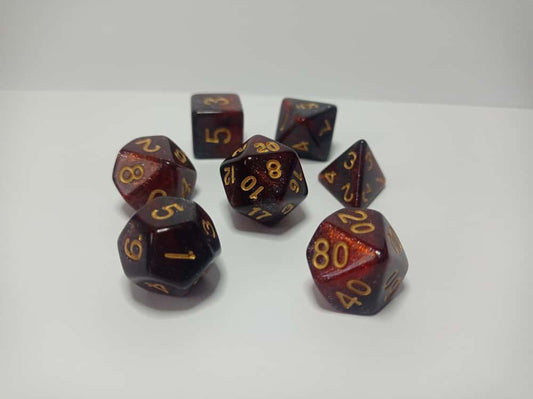 Blood Obsidian Zar Seti - DND, RPG ve Masaüstü Oyun Zarları